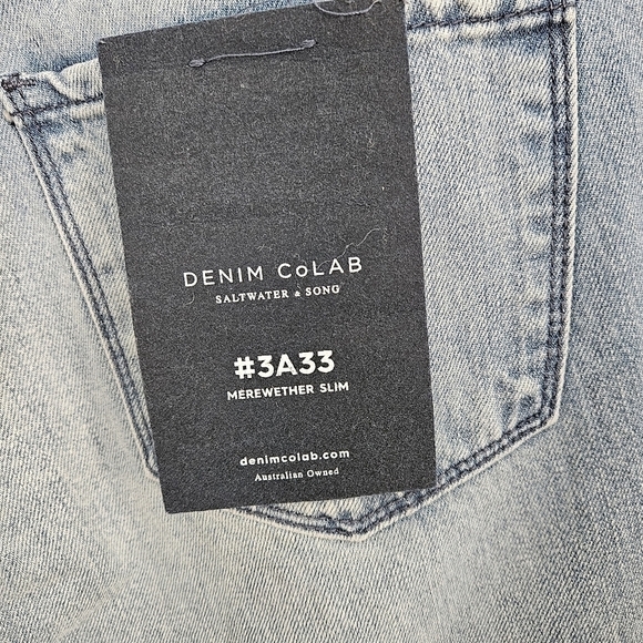 Denim Colab Jeans Womens Size 10 Merewether Slim Moon Blue NWT Saltwater Song - Picture 9 of 16